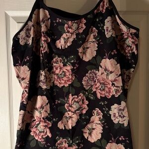 Torrid black floral fitted cami size 5